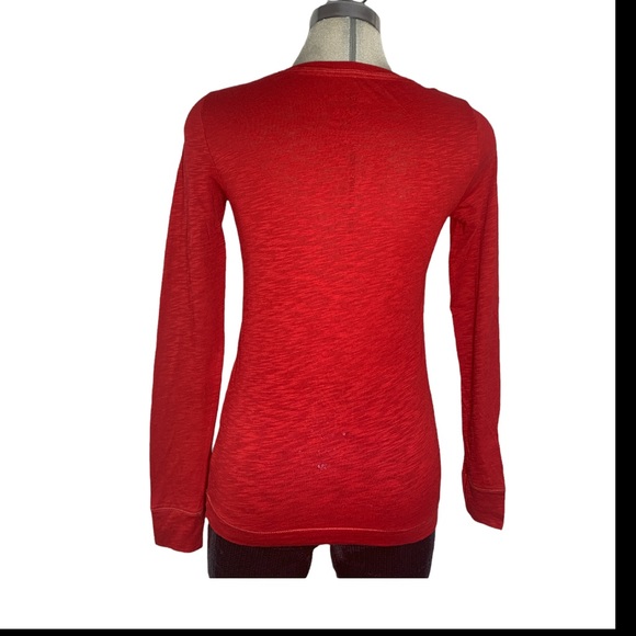Aeropostale Red Long Sleeves Hart Print Top Siz XS - Picture 5 of 10